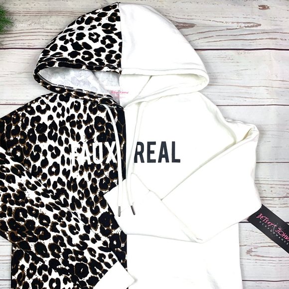 Betsey Johnson Tops - NWT🤩|•BETSEY JOHNSON•| ‘Faux Real’ Hoodie